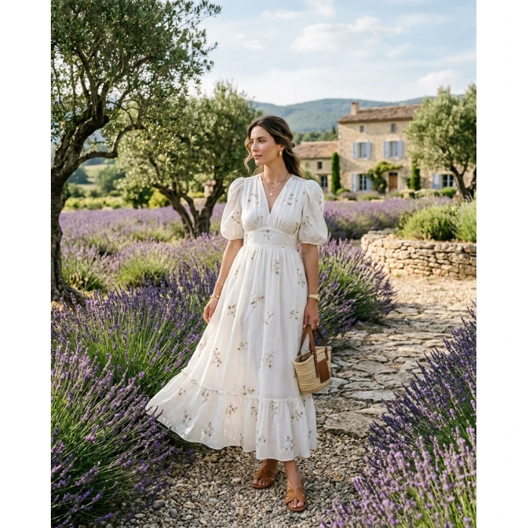 Gemma Deeks Style Guide: Resort chic Designer Summer Dresses in Provence France Summer 2026