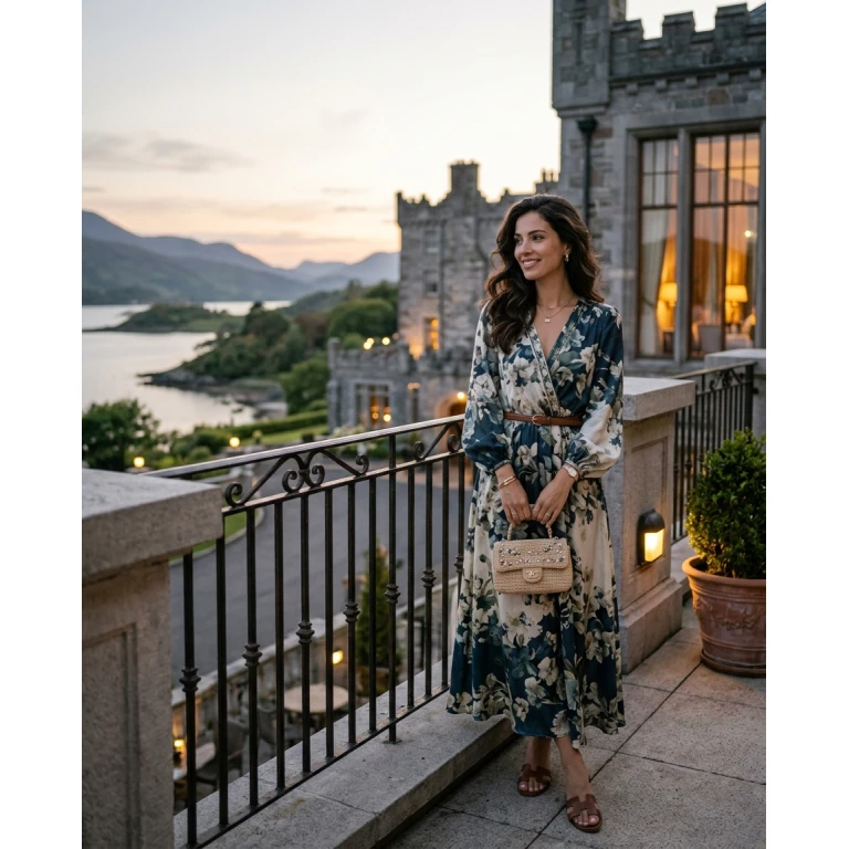 Gemma Deeks Style Guide: Resort chic dinner outfit in Ireland Summer 2026
