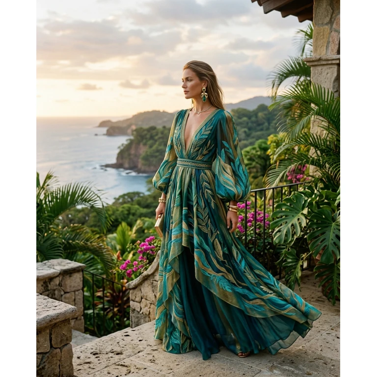 Gemma Deeks Style Guide: Resort chic gala gown in Costa Rica Summer 2026
