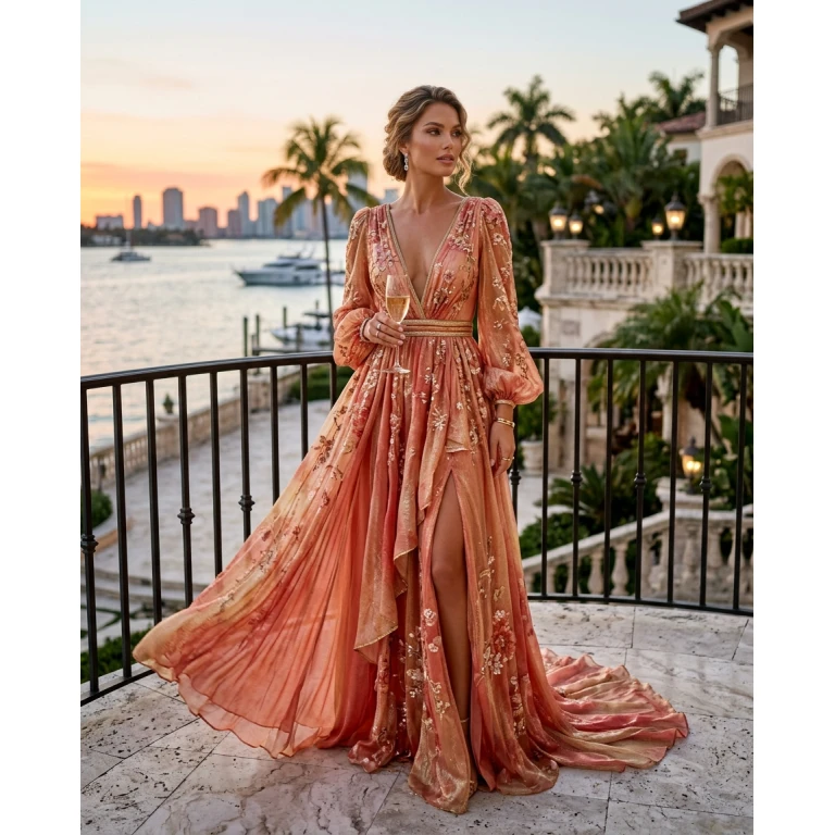 Gemma Deeks Style Guide: Resort chic gala gown in Florida Summer 2026