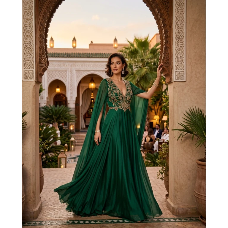 Gemma Deeks Style Guide: Resort chic gala gown in Moroco Summer 2026