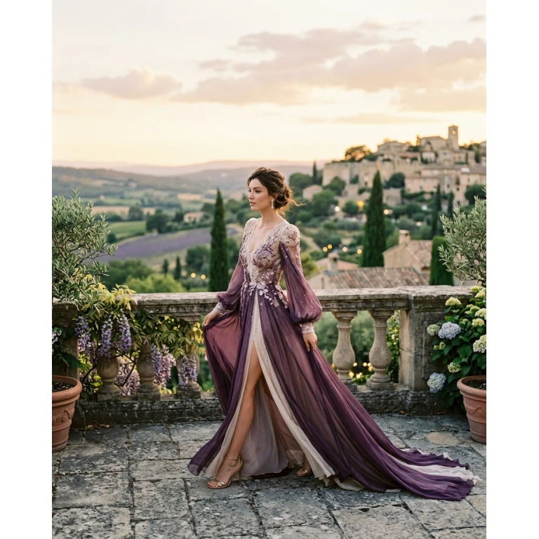 Gemma Deeks Style Guide: Resort chic gala gown in Provence France Summer 2026