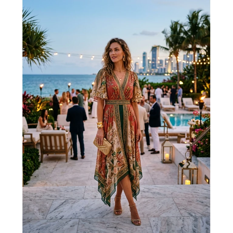 Gemma Deeks Style Guide: Resort chic Holiday parties in Miami Summer 2026