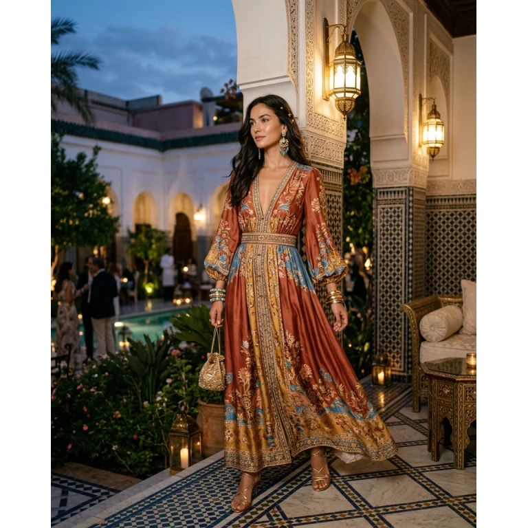 Gemma Deeks Style Guide: Resort chic Holiday parties in Moroco Summer 2026