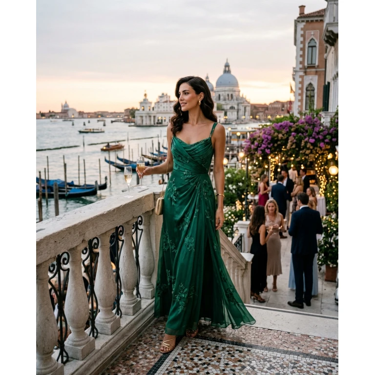Gemma Deeks Style Guide: Resort chic Holiday parties in Venice Summer 2026