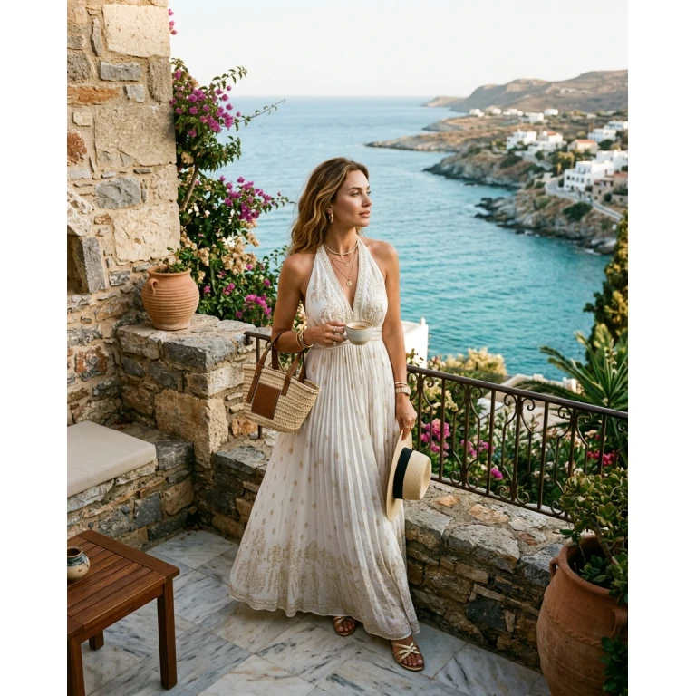 Gemma Deeks Style Guide: Resort Wear Anniversary in Crete Summer 2026