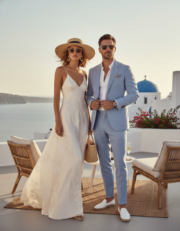 Gemma Deeks Style Guide: Resort Wear Anniversary in Santorini Summer 2026