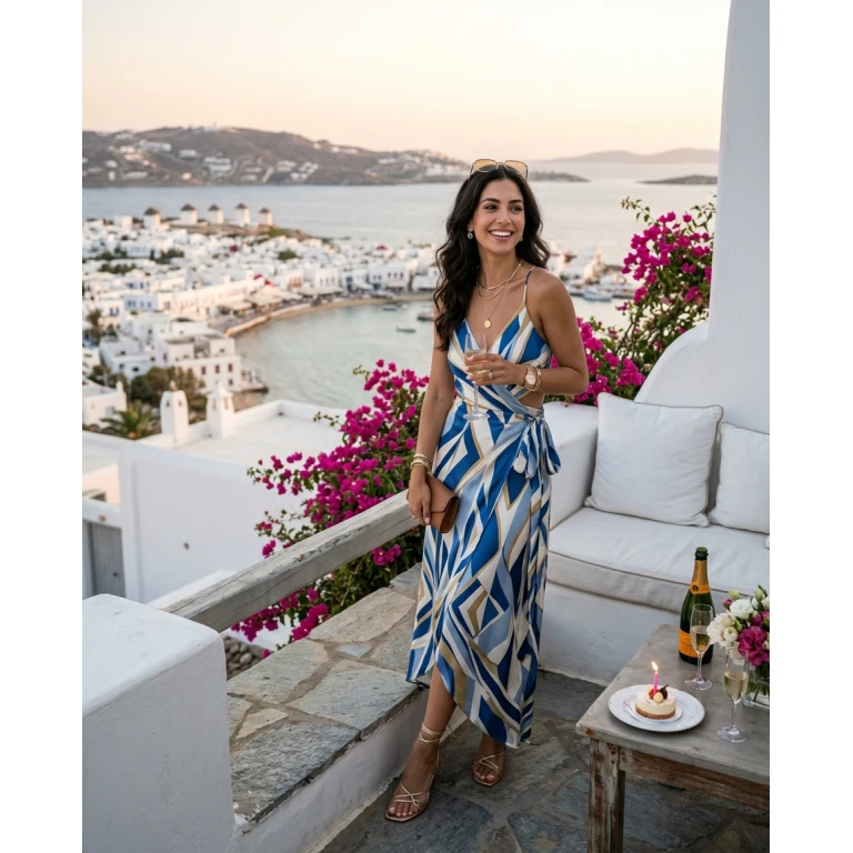Gemma Deeks Style Guide: Resort Wear Birthday in Mykonos Summer 2026