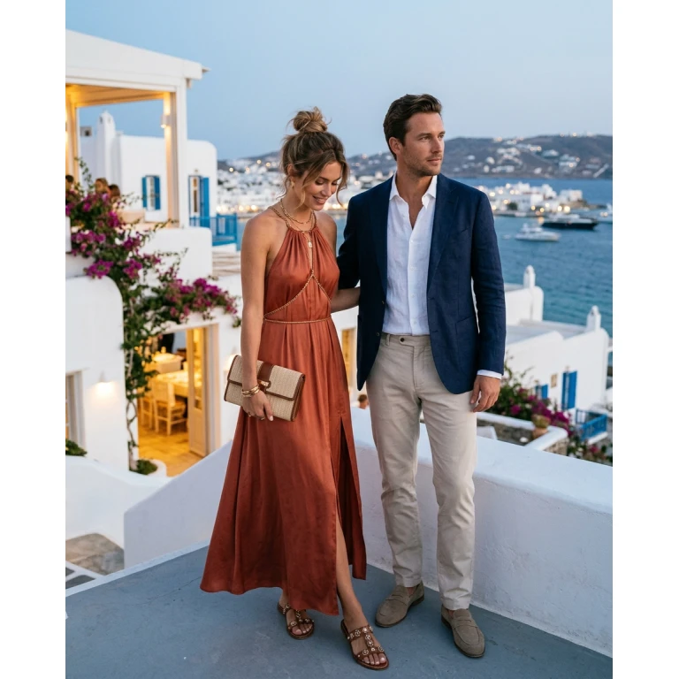 Gemma Deeks Style Guide: Resort Wear Date night in Mykonos Summer 2026