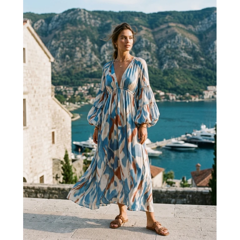 Gemma Deeks Style Guide: Resort Wear Designer Summer Dresses in Montenegro Summer 2026