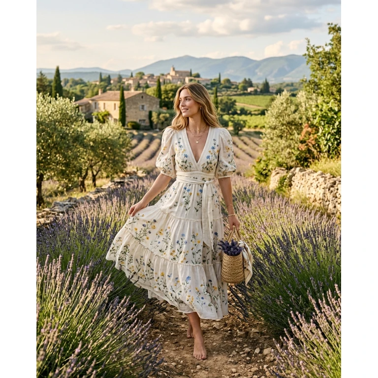 Gemma Deeks Style Guide: Resort Wear Designer Summer Dresses in Provence France Summer 2026