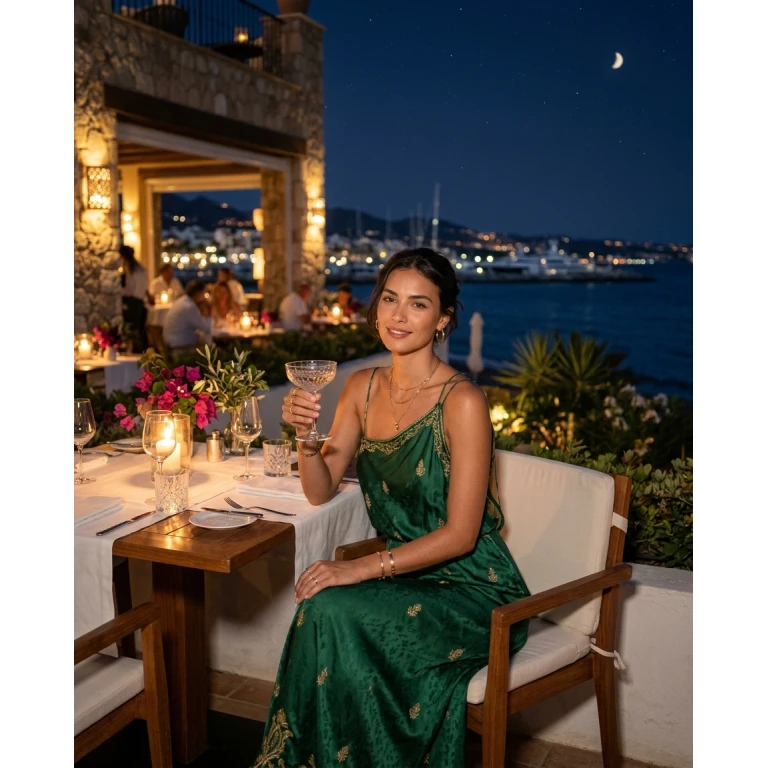 Gemma Deeks Style Guide: Resort Wear dinner outfit in Marbella Summer 2026