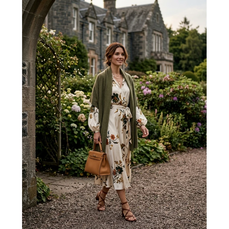 Gemma Deeks Style Guide: Resort Wear dinner outfit in Scotland Summer 2026