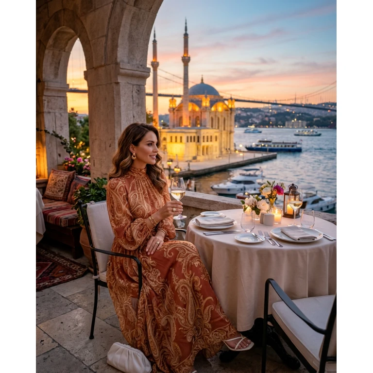 Gemma Deeks Style Guide: Resort Wear dinner outfit in Turkey Summer 2026