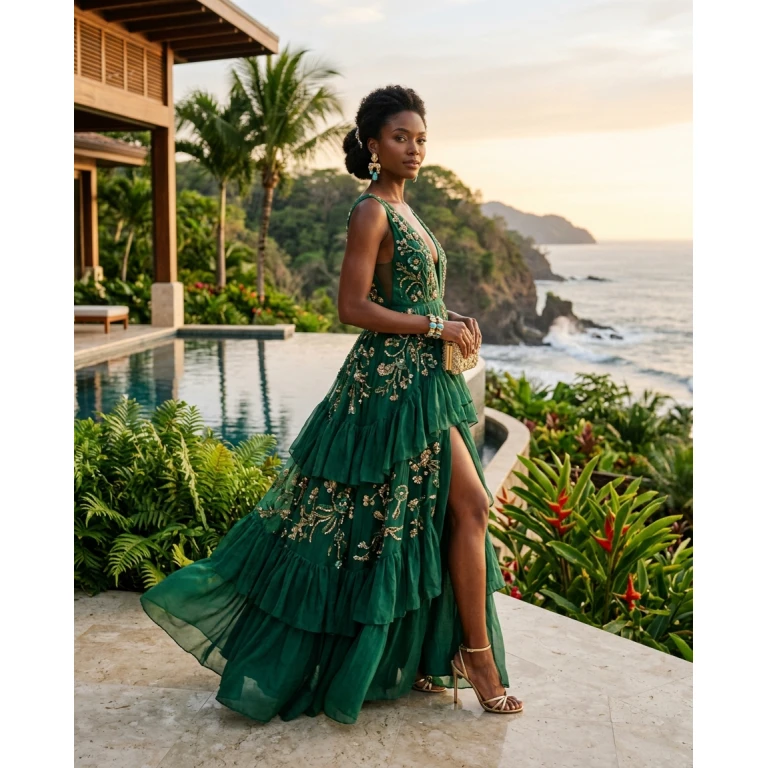 Gemma Deeks Style Guide: Resort Wear gala gown in Costa Rica Summer 2026