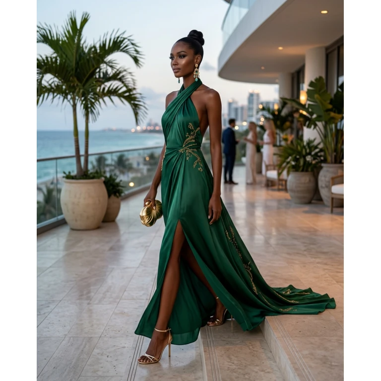 Gemma Deeks Style Guide: Resort Wear gala gown in Miami Summer 2026