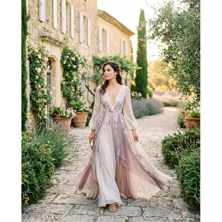 Gemma Deeks Style Guide: Resort Wear gala gown in Provence France Summer 2026