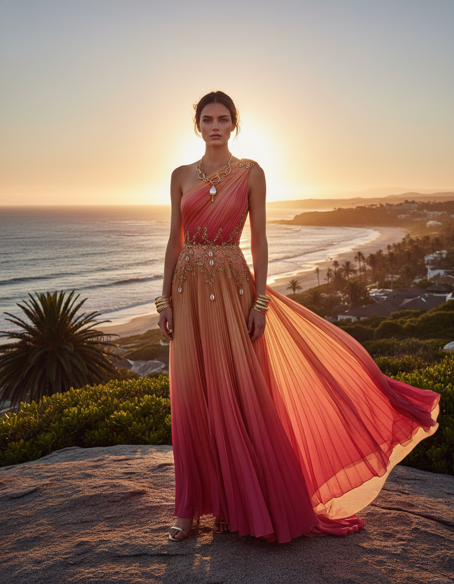 Gemma Deeks Style Guide: Resort Wear gala gown in South Africa Summer 2026