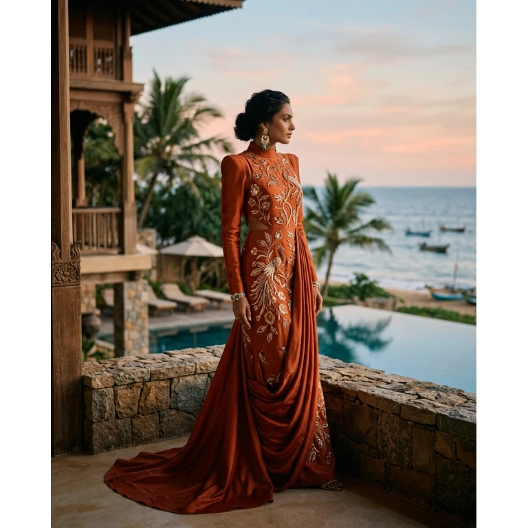 Gemma Deeks Style Guide: Resort Wear gala gown in Sri Lanka Summer 2026