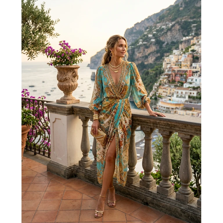 Gemma Deeks Style Guide: Resort Wear Holiday parties in Amalfi Coast Summer 2026