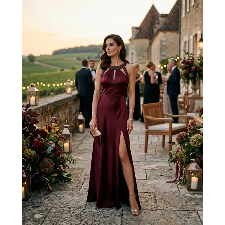 Gemma Deeks Style Guide: Resort Wear Holiday parties in Burgundy Summer 2026