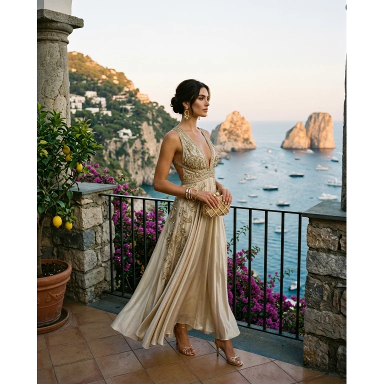 Gemma Deeks Style Guide: Resort Wear Holiday parties in Capri Summer 2026