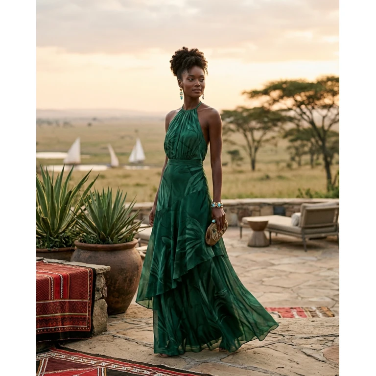 Gemma Deeks Style Guide: Resort Wear wedding guest dress in Kenya Summer 2026