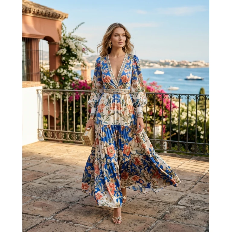 Gemma Deeks Style Guide: Resort Wear wedding guest dress in Marbella Summer 2026