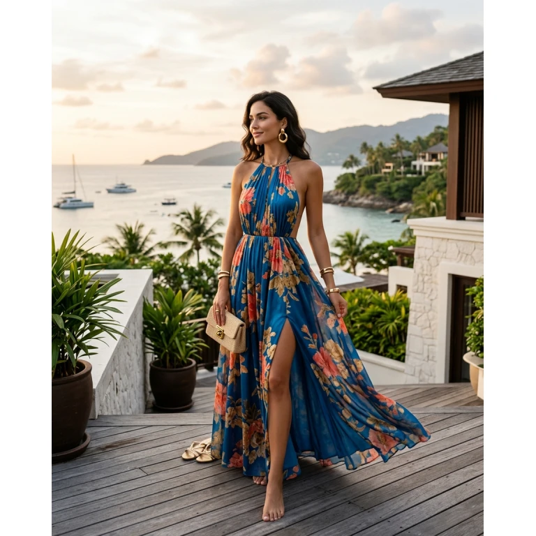 Gemma Deeks Style Guide: Resort Wear wedding guest dress in Phuket Summer 2026