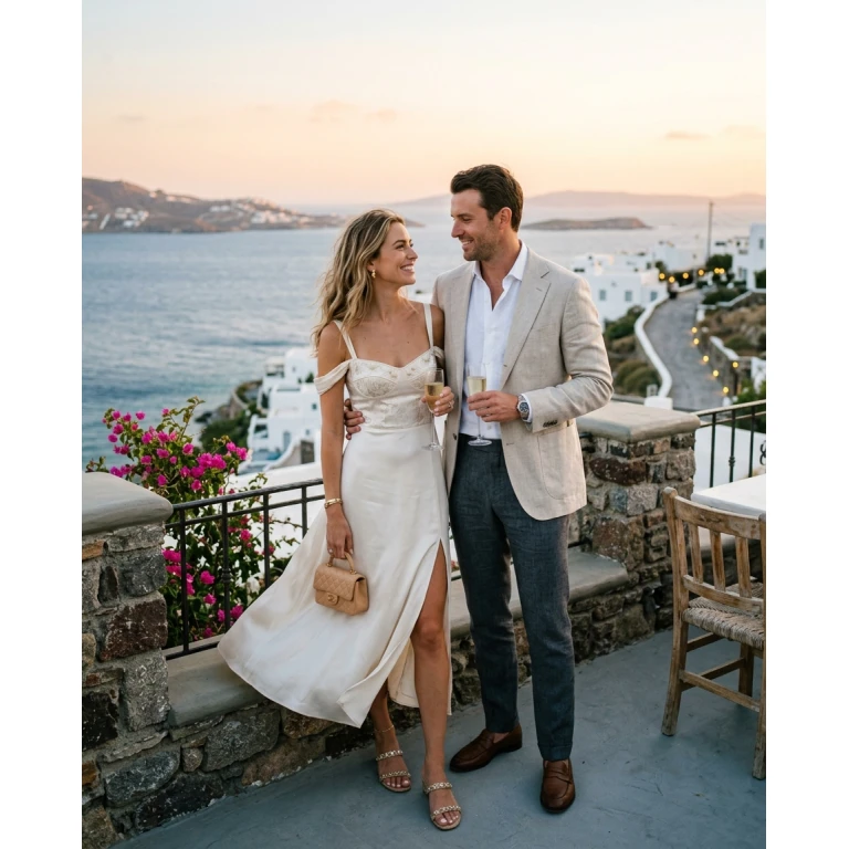 Gemma Deeks Style Guide: Semi Formal Anniversary in Mykonos Summer 2026