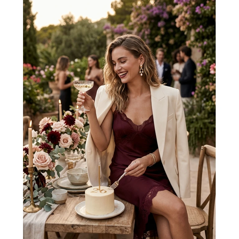 Gemma Deeks Style Guide: Semi Formal Birthday in Burgundy Summer 2026