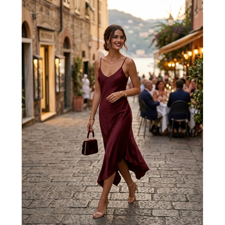 Gemma Deeks Style Guide: Semi Formal Date night in Burgundy Summer 2026