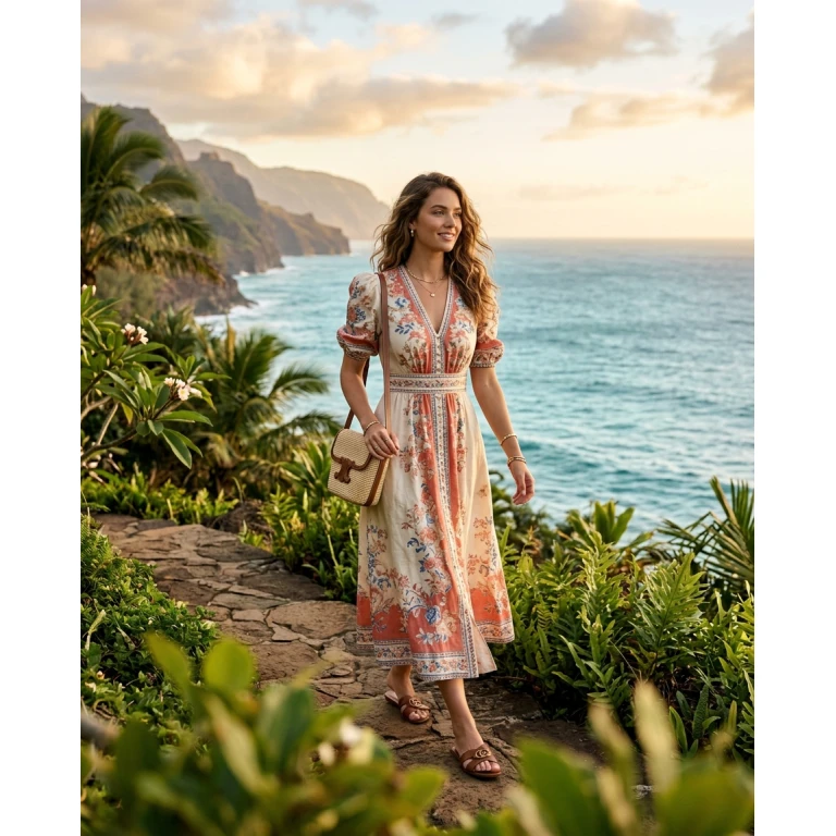 Gemma Deeks Style Guide: Semi Formal Designer Summer Dresses in Hawaii Summer 2026