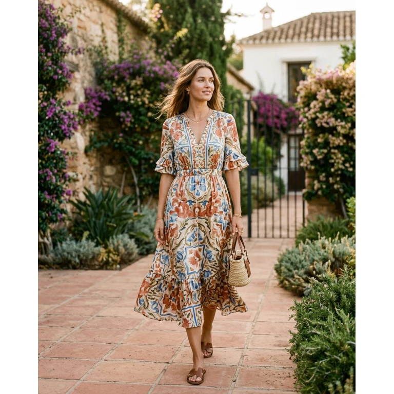 Gemma Deeks Style Guide: Semi Formal Designer Summer Dresses in Spain Summer 2026