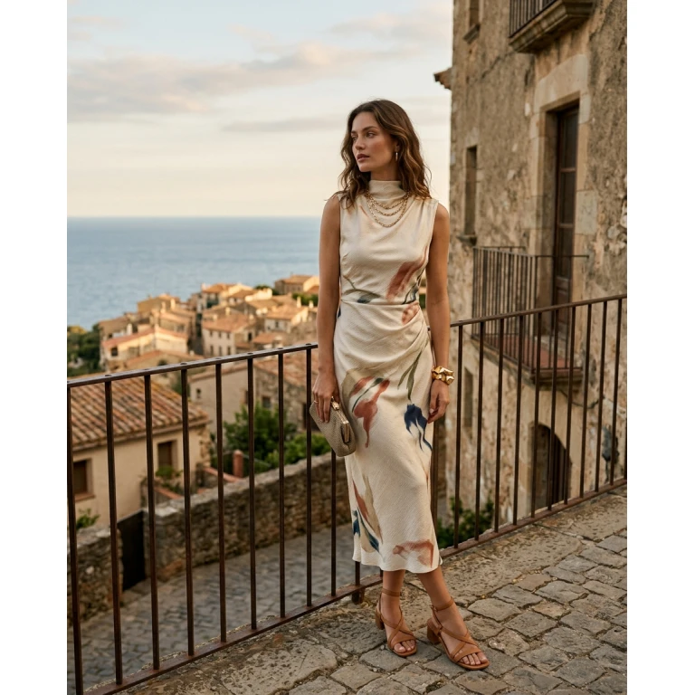 Gemma Deeks Style Guide: Semi Formal dinner outfit in Catalonia Summer 2026