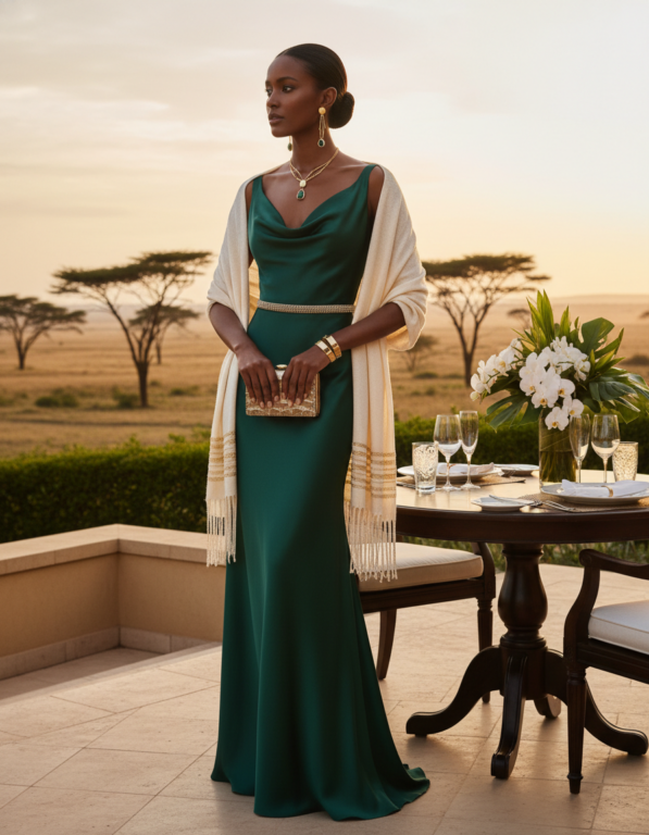 Gemma Deeks Style Guide: Semi Formal dinner outfit in Kenya Summer 2026