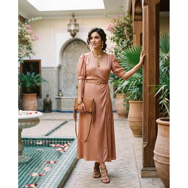 Gemma Deeks Style Guide: Semi Formal dinner outfit in Marrakech Summer 2026