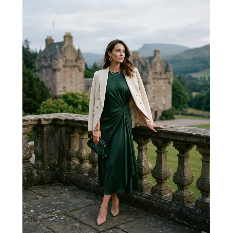 Gemma Deeks Style Guide: Semi Formal dinner outfit in Scotland Summer 2026