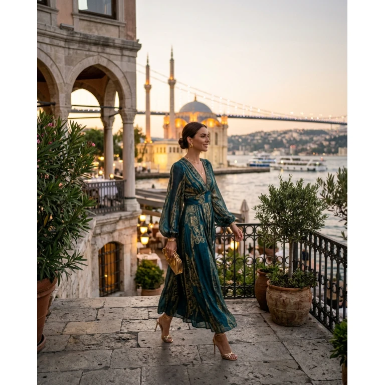 Gemma Deeks Style Guide: Semi Formal dinner outfit in Turkey Summer 2026