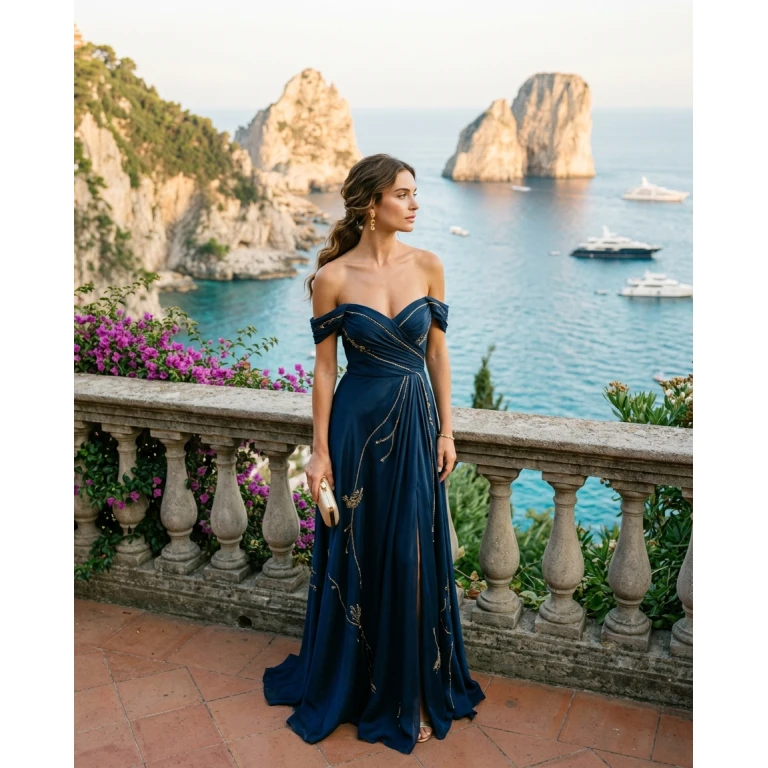 Gemma Deeks Style Guide: Semi Formal gala gown in Capri Summer 2026