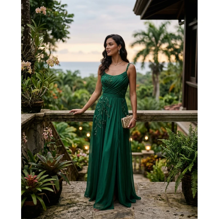Gemma Deeks Style Guide: Semi Formal gala gown in Costa Rica Summer 2026