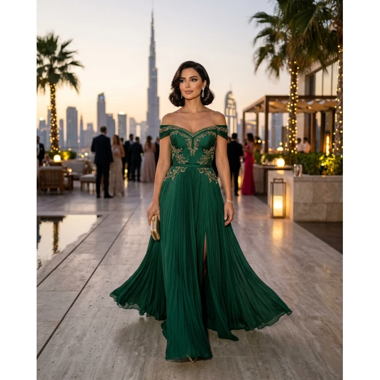 Gemma Deeks Style Guide: Semi Formal gala gown in Dubai Summer 2026