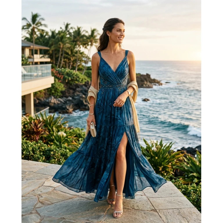 Gemma Deeks Style Guide: Semi Formal gala gown in Hawaii Summer 2026