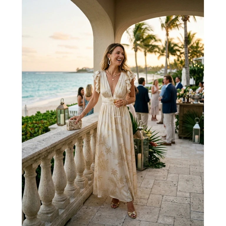 Gemma Deeks Style Guide: Semi Formal Holiday parties in Bahamas Summer 2026