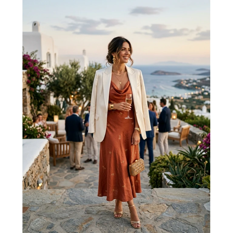 Gemma Deeks Style Guide: Semi Formal Holiday parties in Crete Summer 2026