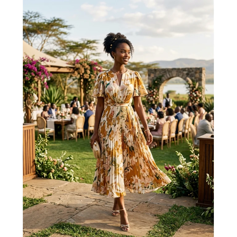 Gemma Deeks Style Guide: Semi Formal wedding guest dress in Kenya Summer 2026