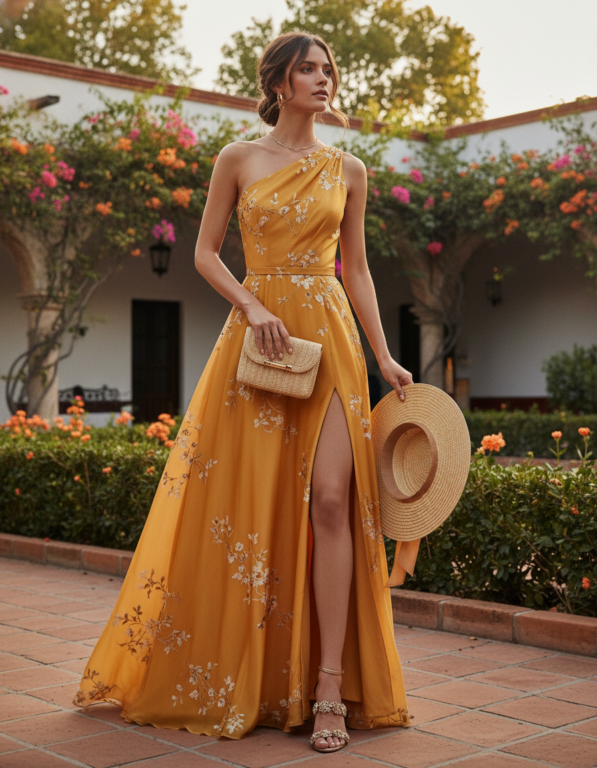 Gemma Deeks Style Guide: Semi Formal wedding guest dress in Mexico Summer 2026
