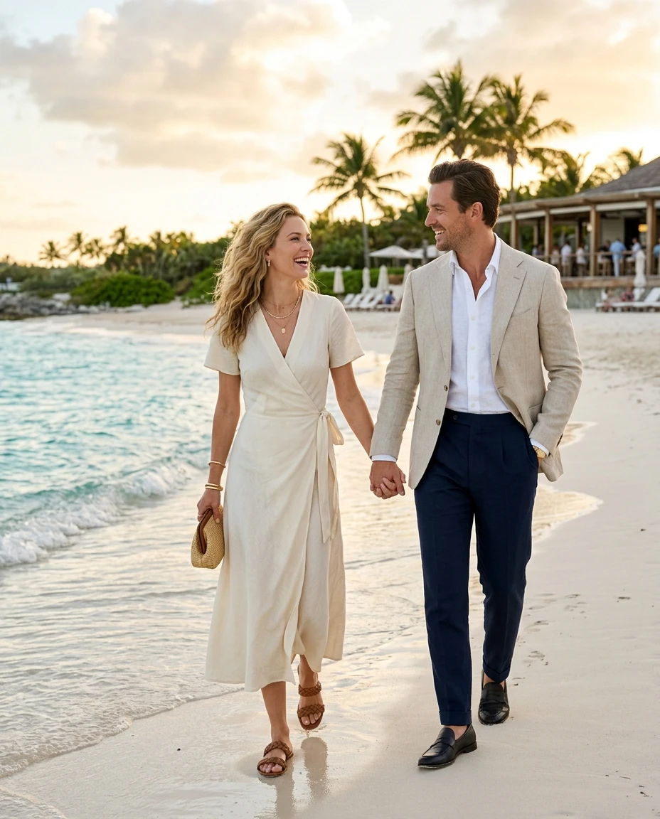 Gemma Deeks Style Guide: Smart Casual Anniversary in Bahamas Summer 2026