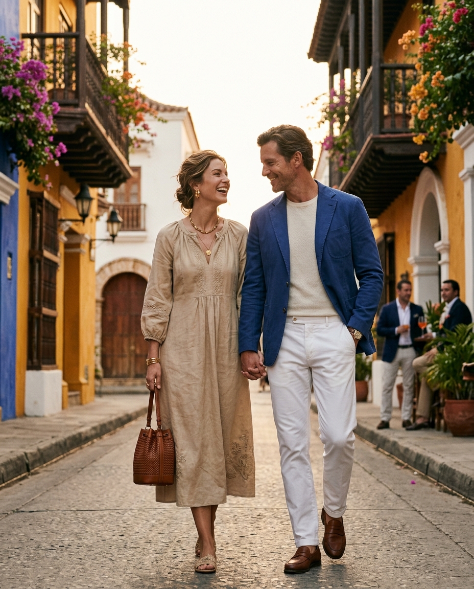 Gemma Deeks Style Guide: Smart Casual Anniversary in Colombia Summer 2026