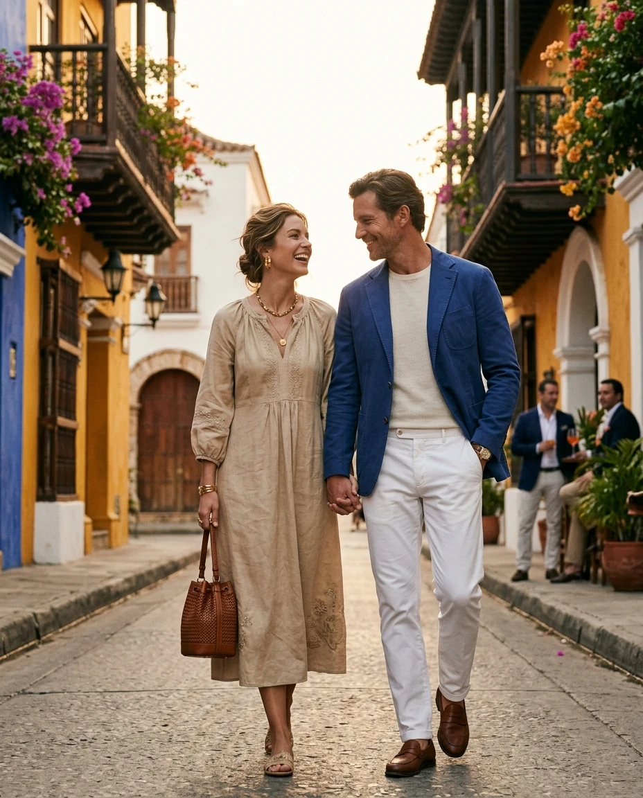 Gemma Deeks Style Guide: Smart Casual Anniversary in Colombia Summer 2026